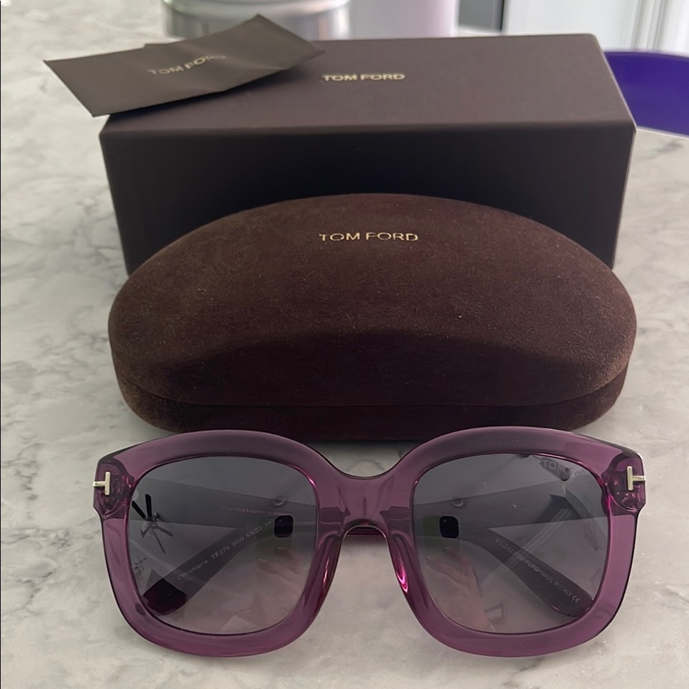 Tom Ford Purple Oversized Sunglasses